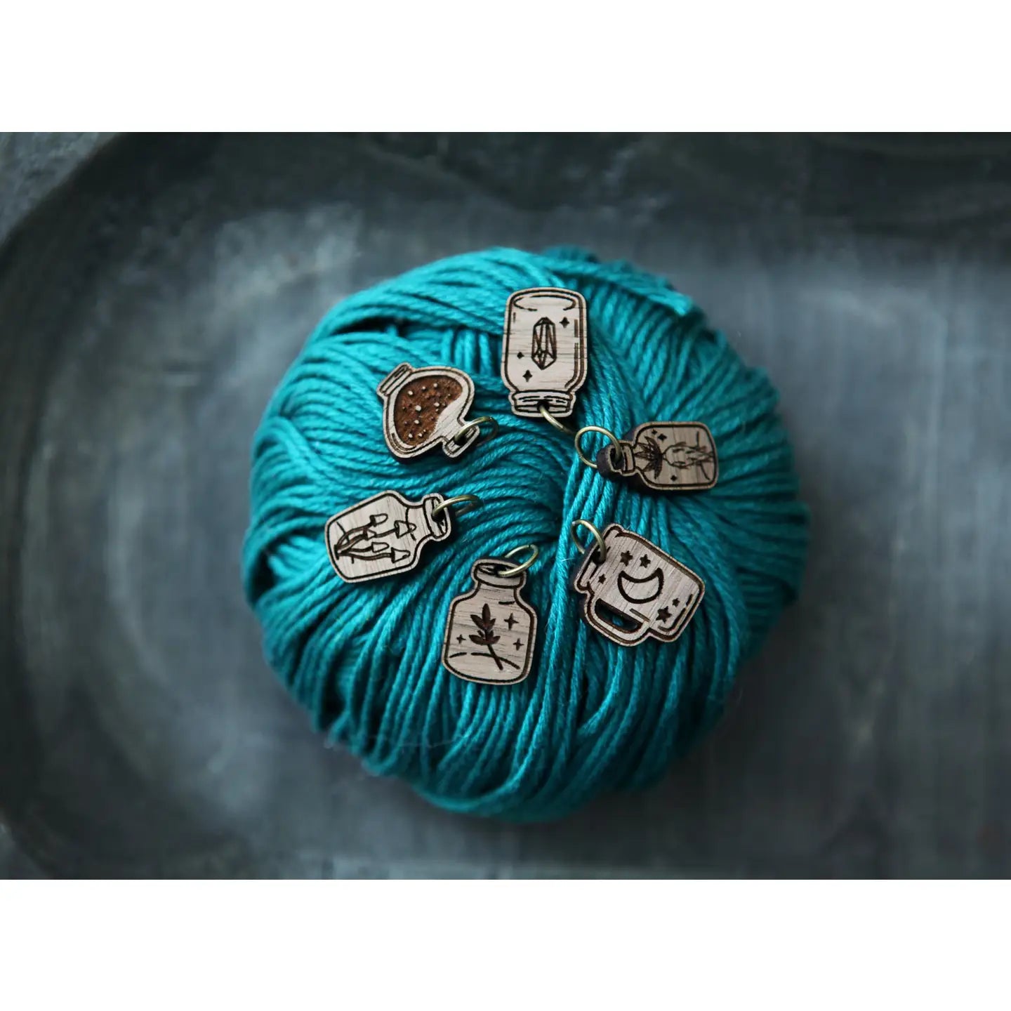 Sunrise Grove Wooden Stitch Markers (Set of 6)