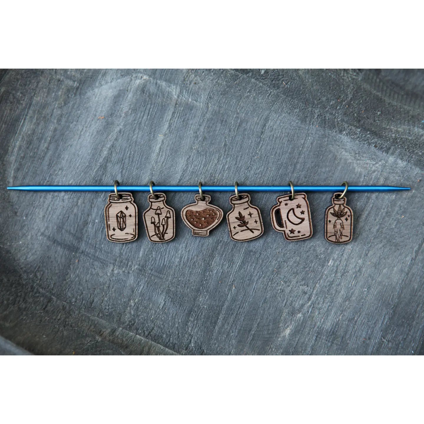 Sunrise Grove Wooden Stitch Markers (Set of 6)