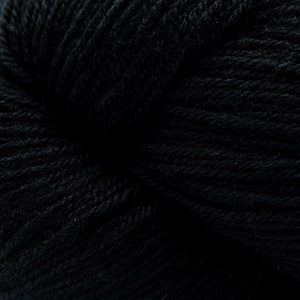 A black swatch of Cascade Heritage yarn