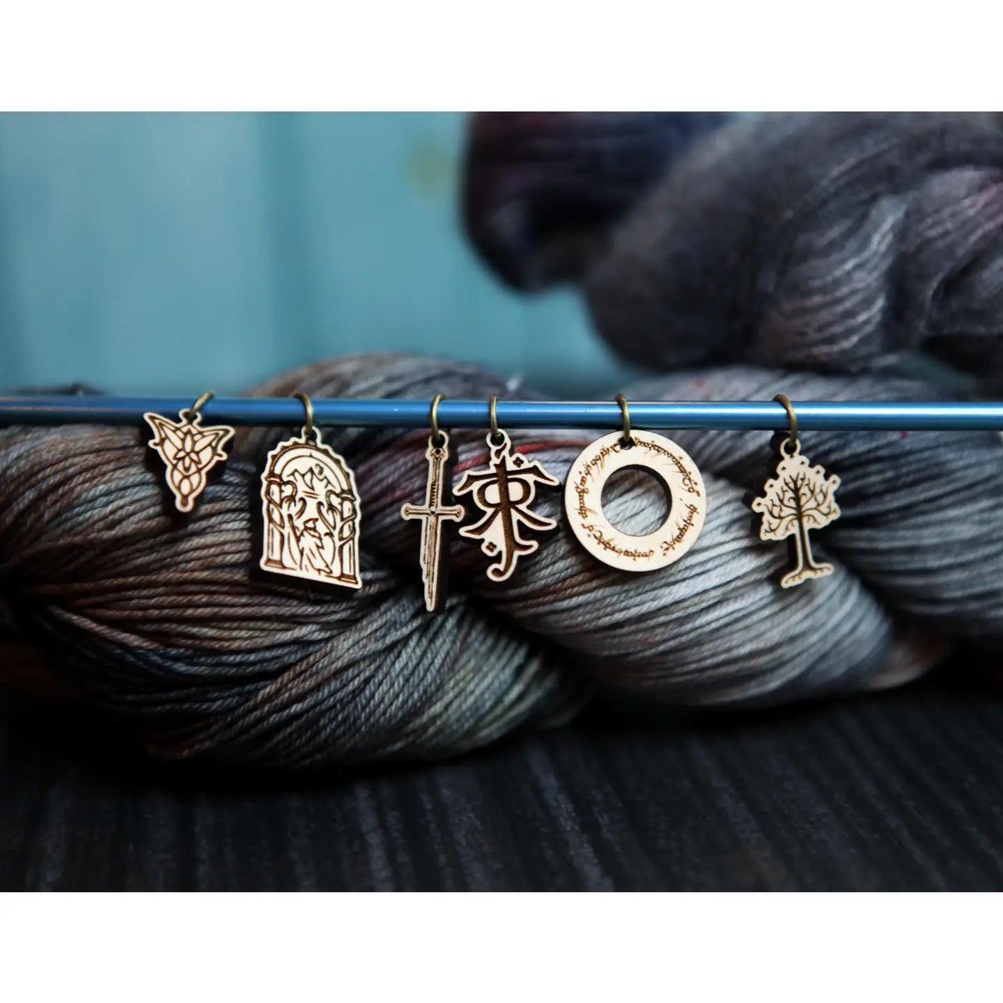 Sunrise Grove Wooden Stitch Markers (Set of 6)