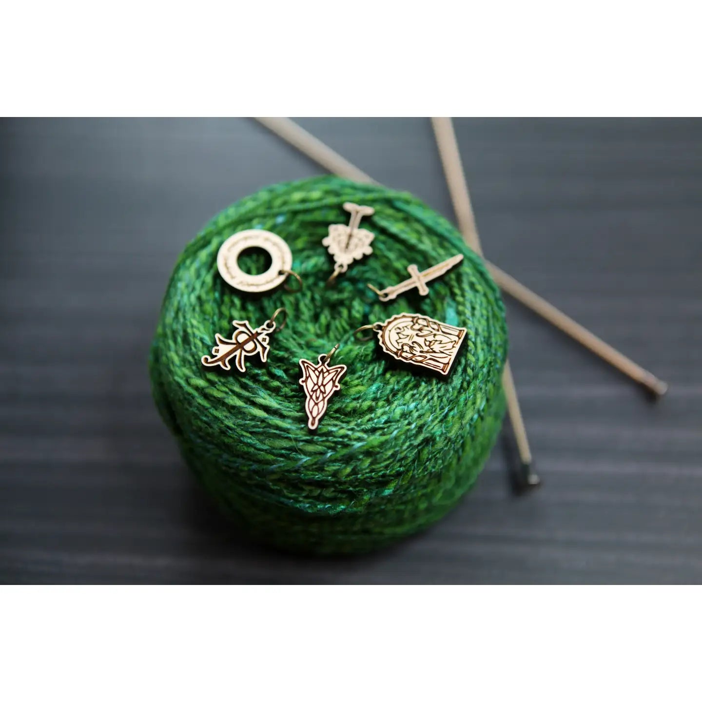 Sunrise Grove Wooden Stitch Markers (Set of 6)