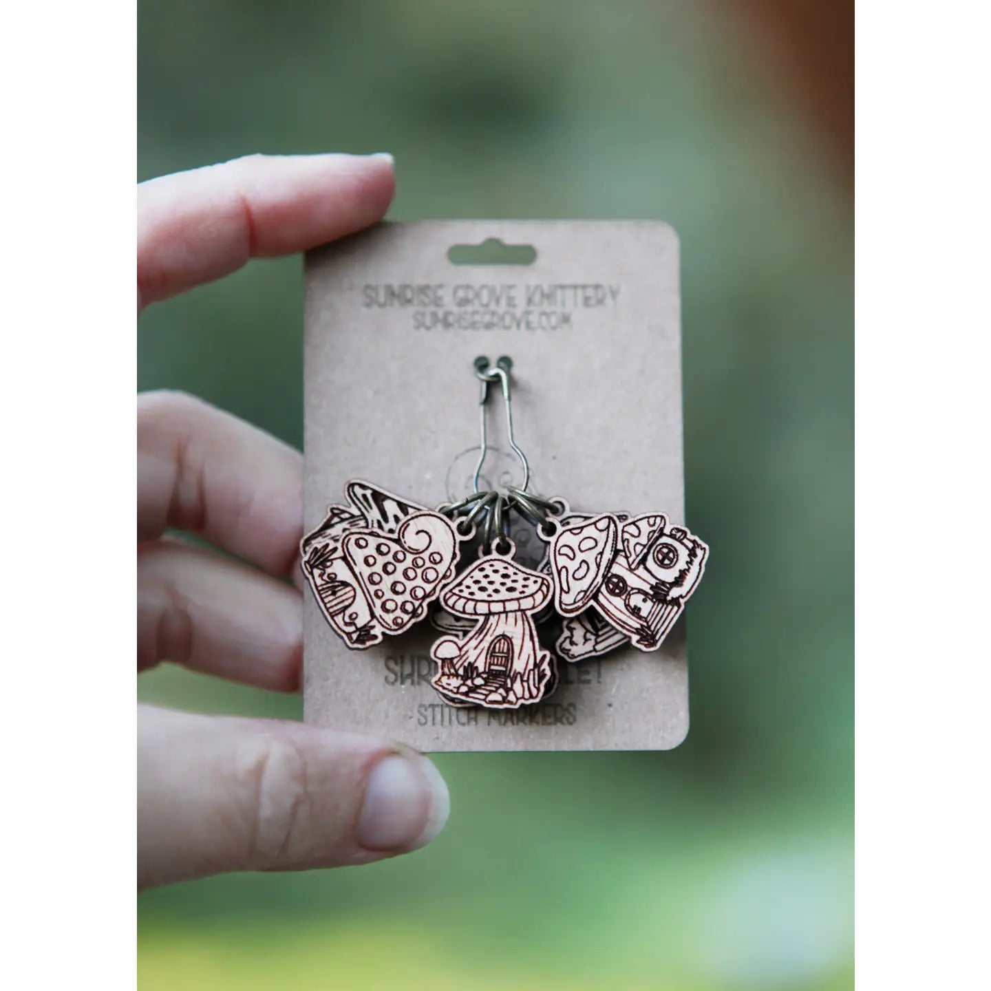 Sunrise Grove Wooden Stitch Markers (Set of 6)