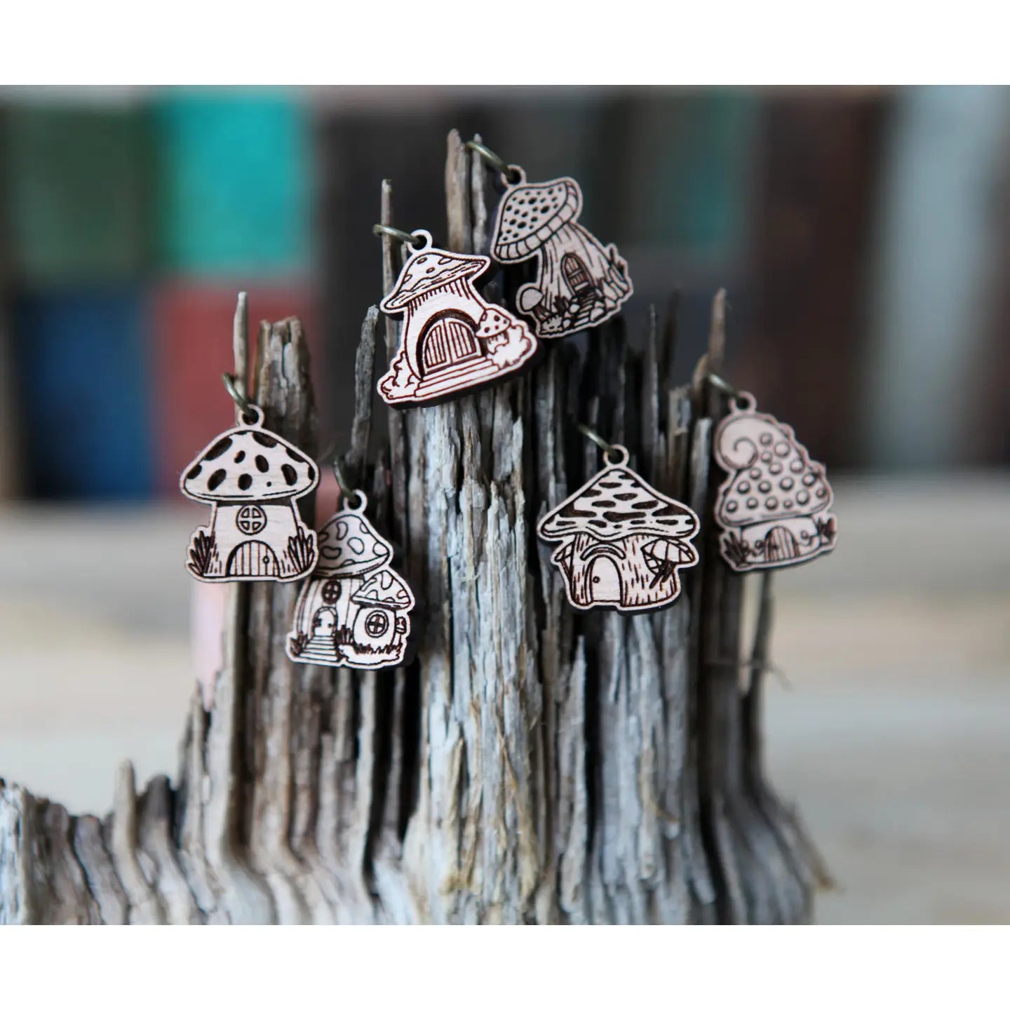 Sunrise Grove Wooden Stitch Markers (Set of 6)