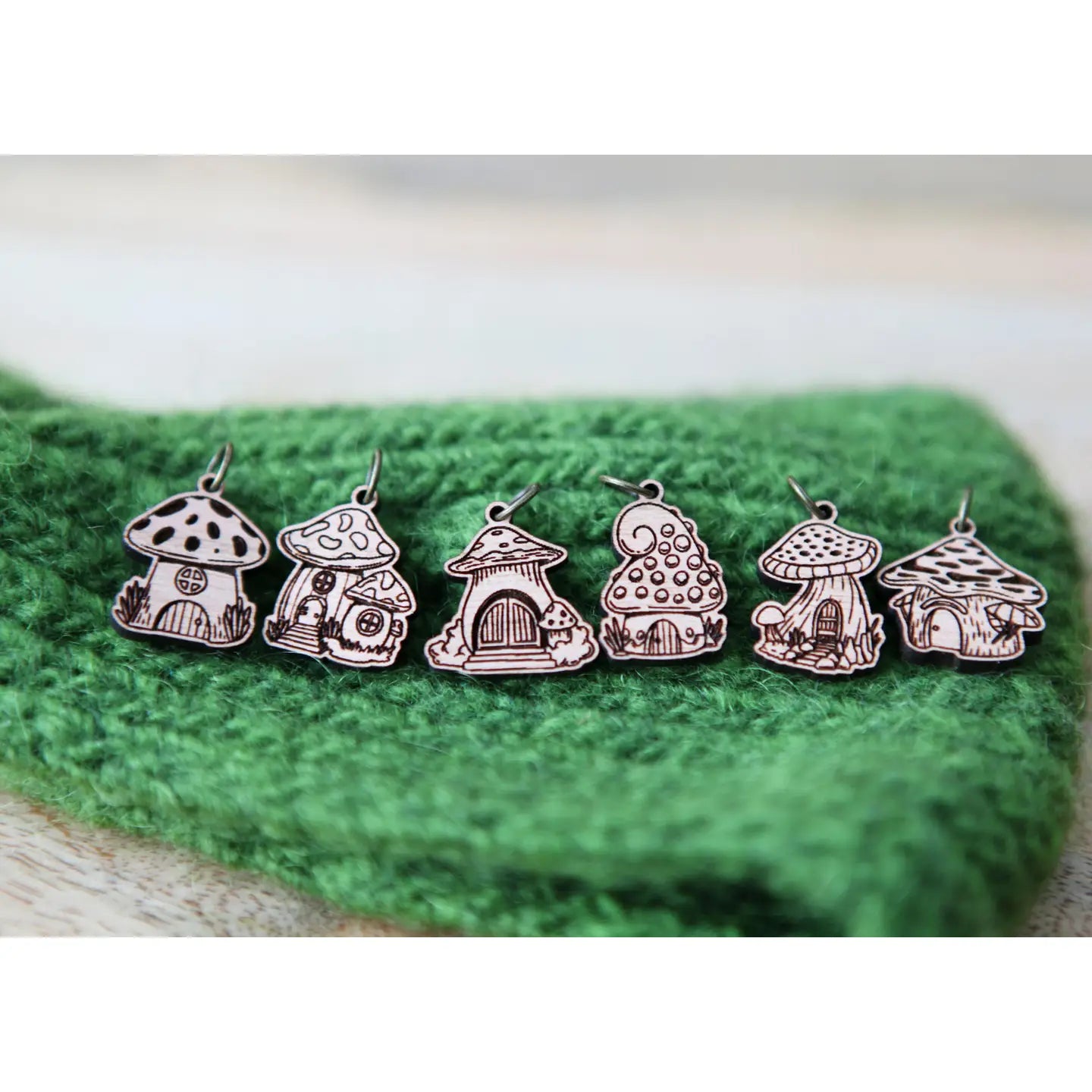 Sunrise Grove Wooden Stitch Markers (Set of 6)