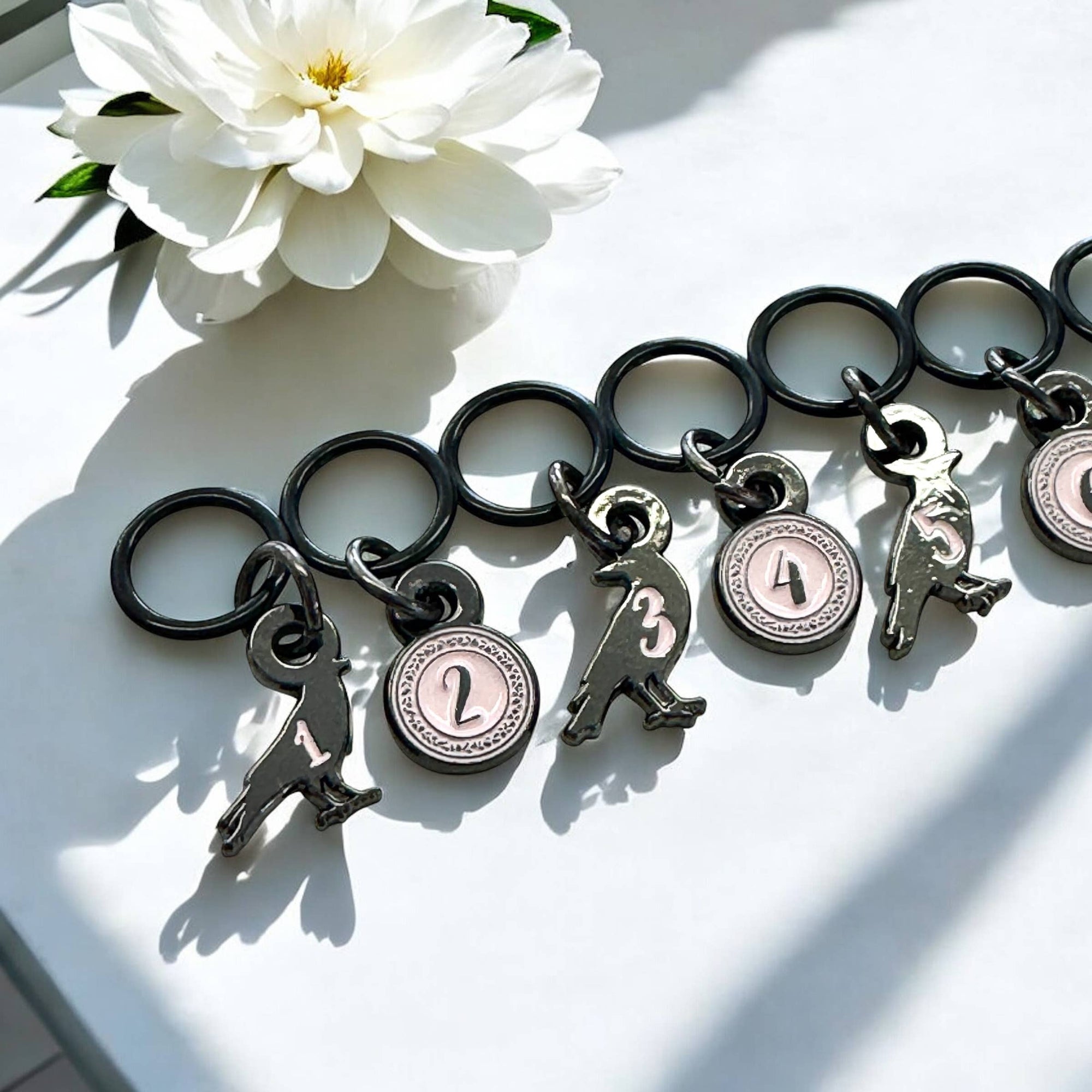 Firefly Notes - Counting (Yarn) Crows Stitch Marker Set