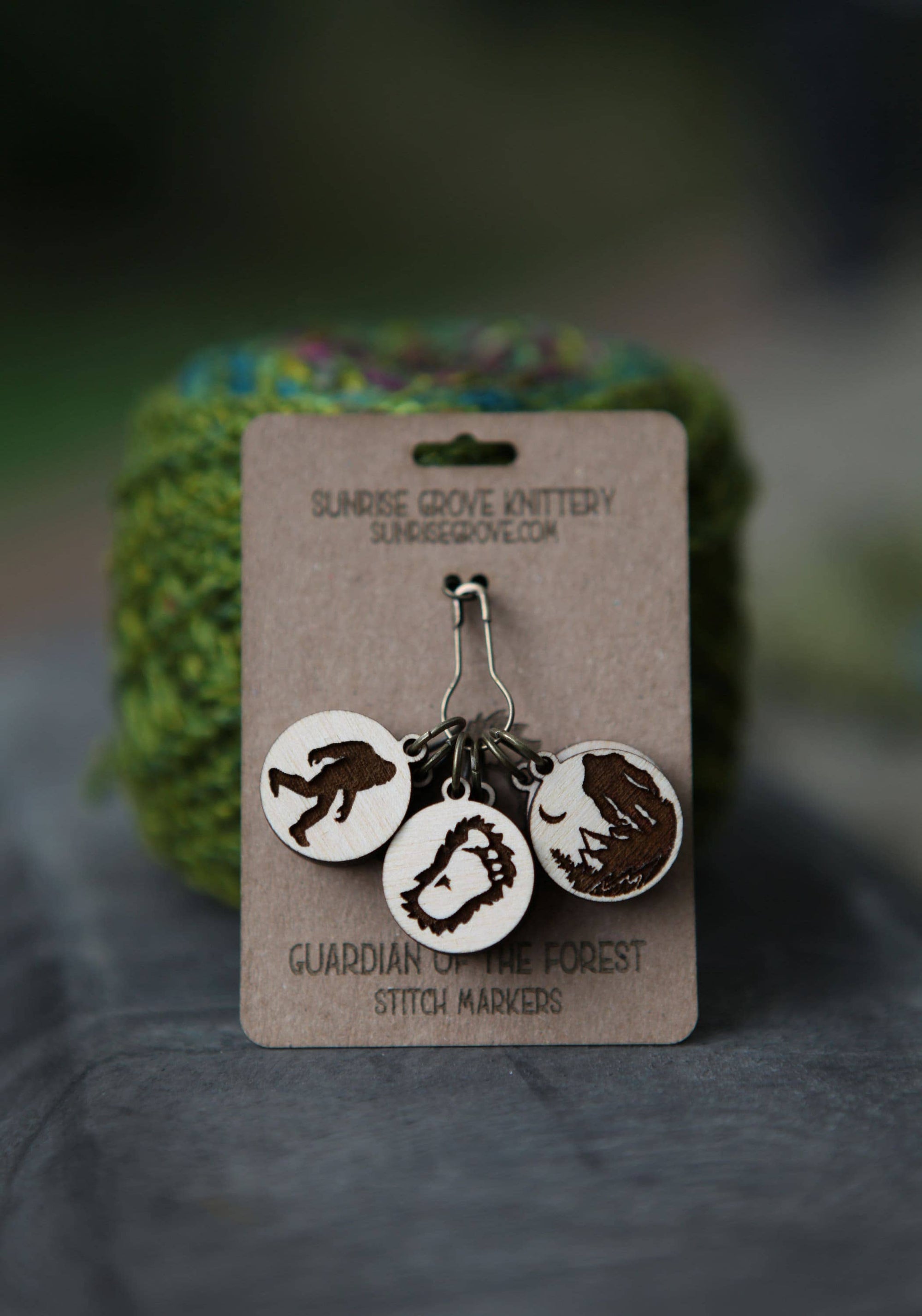 Sasquatch Stitch Markers Maple Set of 6 - Yeti, Bigfoot
