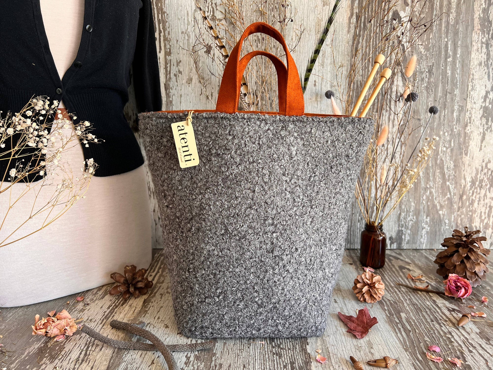 Atenti - The Charlie Hope Basket - Knitting and Crochet Project Bag