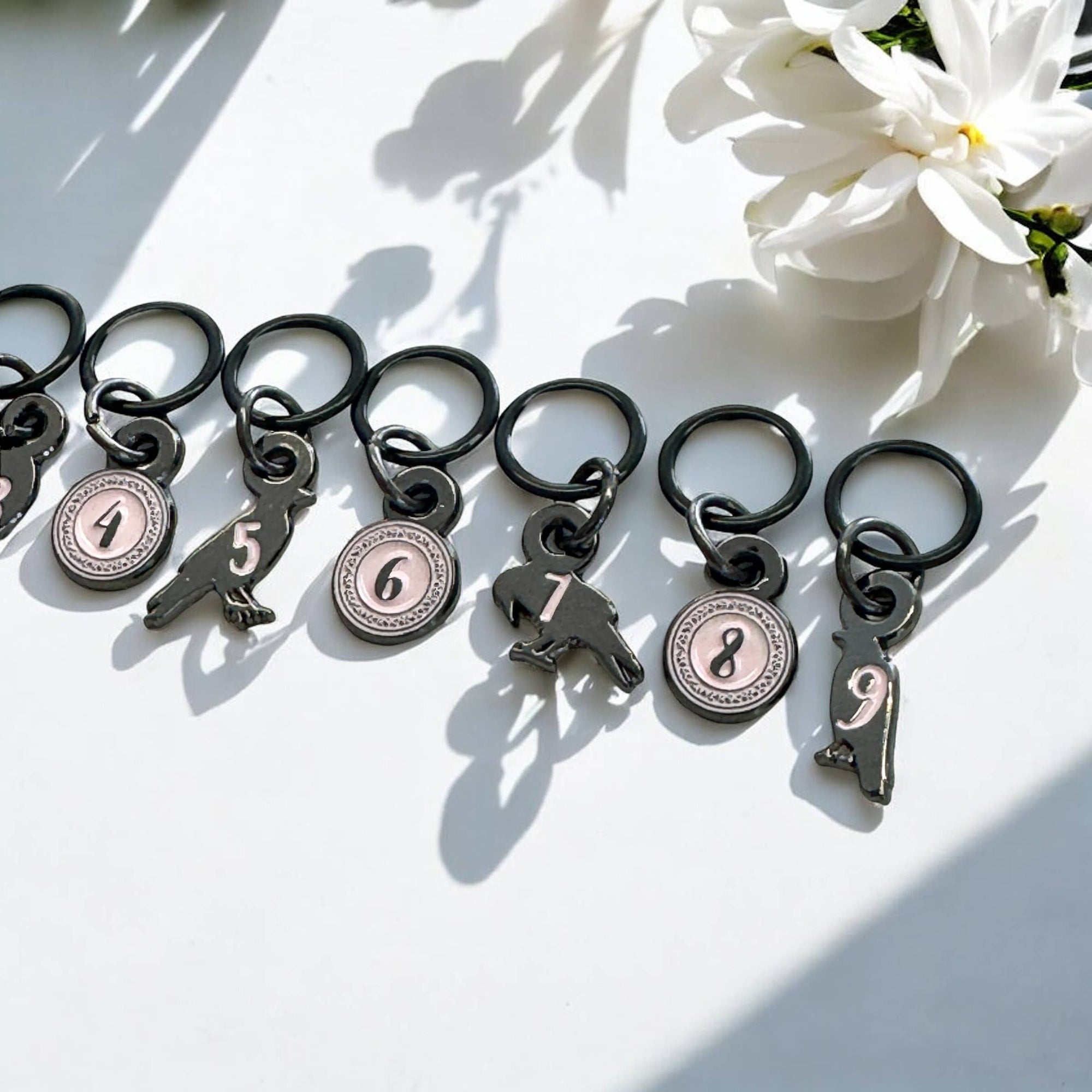 Firefly Notes - Counting (Yarn) Crows Stitch Marker Set