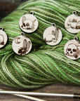 Death Valley Stitch Markers Set - Skulls, Cactus, Flowers