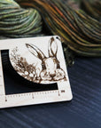 Forest Rabbit Fiber Arts Swatch Ruler, Maple & Bronze Clasp