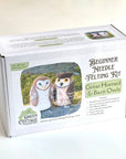 Great Horned and Barn Owls Needle Felting Kit
