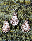 Terrarium Light Bulb Stitch Markers Set of 3 Desert Scenes