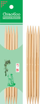 ChiaoGoo 6" Natural Double Point Needles