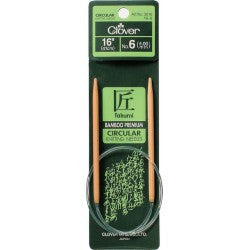 Clover - 16" Takumi Bamboo Circular Needles